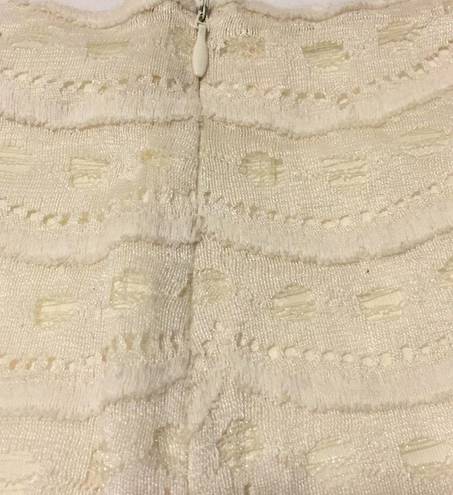 Lace Mini Skirt in Cream Size XS