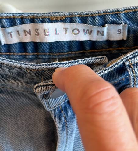 Tinseltown Straight Leg Destructed Jeans Size 9