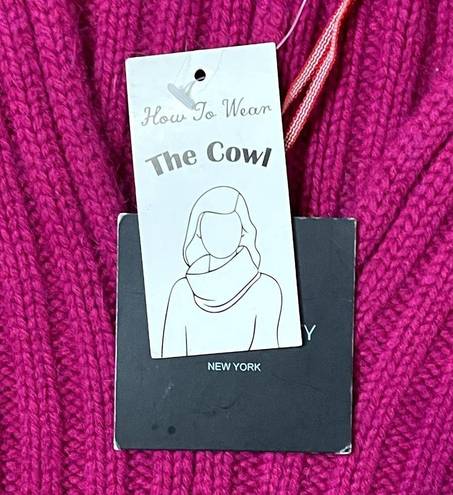 Cynthia Rowley  The Cowl Scarf One Size Pink Womens Cable Knit