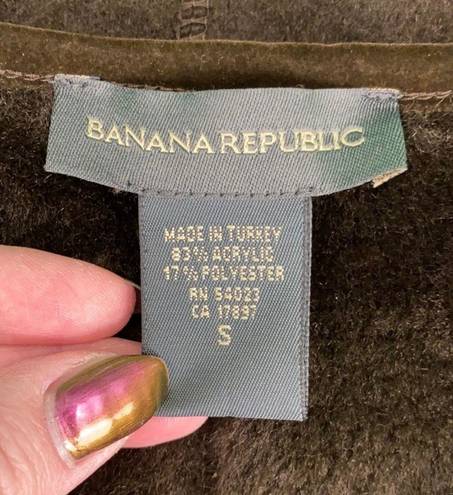 Banana Republic Dark Brown Faux Fur Fleece Vest