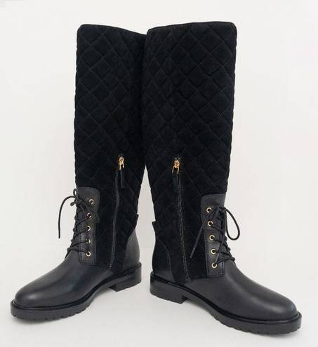 Ralph Lauren Lauren . Hollie II Quilted Lace-Up Riding Boots.