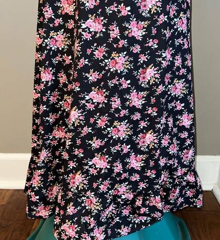 Tuckernuck  Hyacinth‎ House Black Floral Seaport Midi Dress Size Small