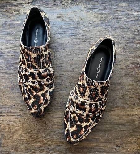 Treasure & Bond  Ainsley Calf Hair Leopard Loafers 6.5