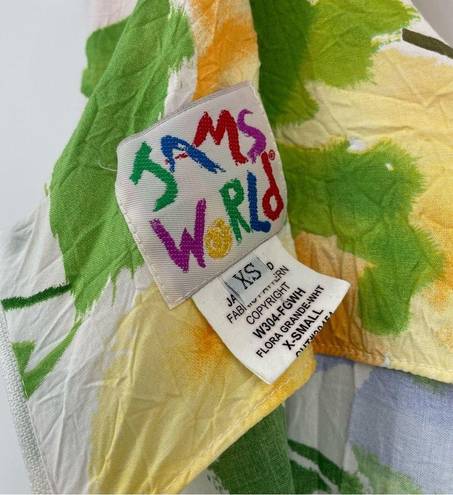 Jams World Vintage  Sleeveless Dress Size XS Flora Grande Hawaiian