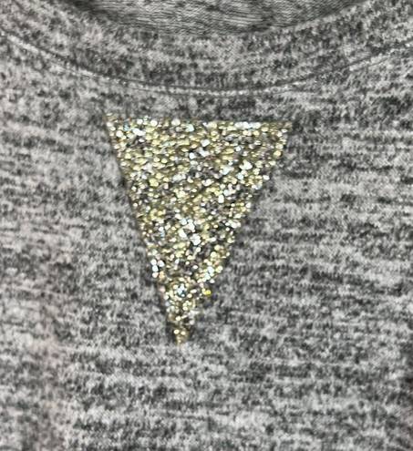 Juicy Couture EUC  Embellished Triangle Grey Sweater Sz L