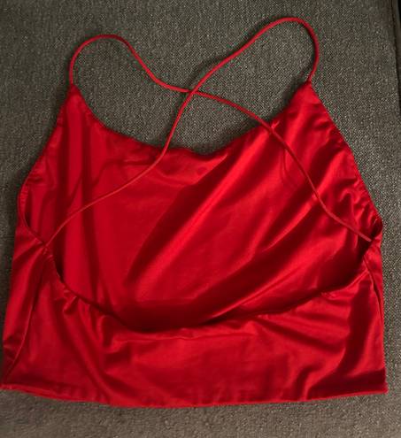 TJ Maxx Red Open Back Crop Top