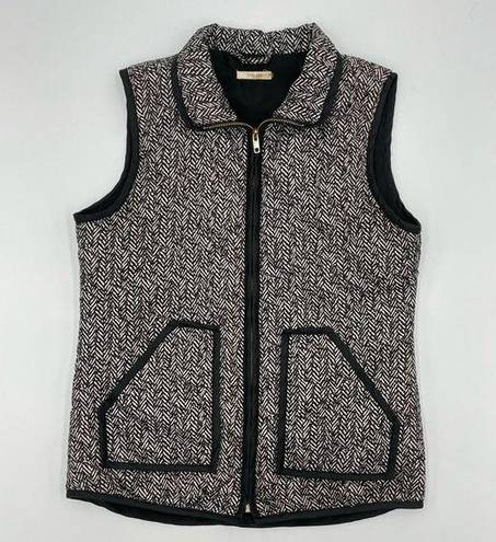 San Joy  Herringbone Lightweight Zip-Up Quilted Vest Jacket Hiking Layering Small