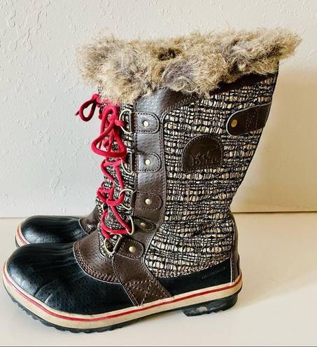 Sorel Tofino II Cordovan Faux Fur Cuff Snow Boots