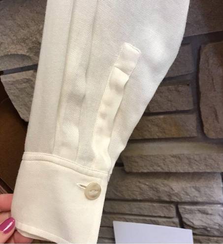 Vince  Utility Shirt Pockets Button Up Cream White NWT $285 XS