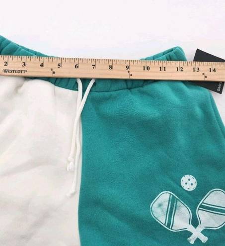 Grayson Threads  Women's Size XS Lounge Sweat Fleece Shorts Green White