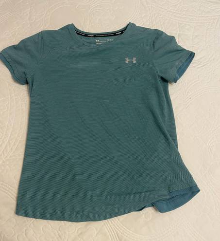 Under Armour teal striped back cutout shirt