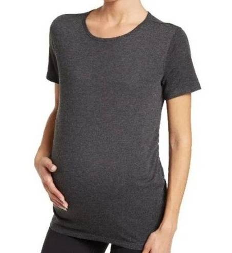 Zella Z by  Welina Short Sleeve Maternity T-Shirt Heather Gray XS NEW