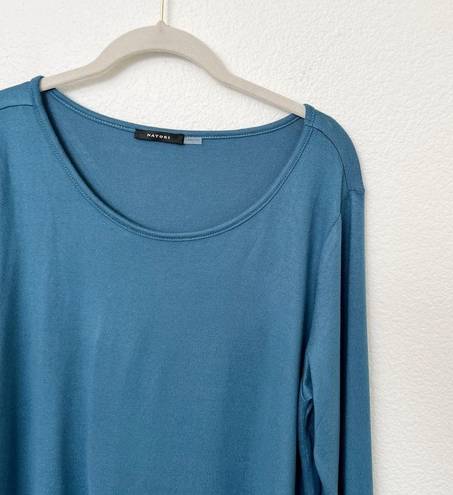 Natori [] Teal Scoop Neck Long Sleeve Shirt Supersoft Relaxed Fit Size Large L