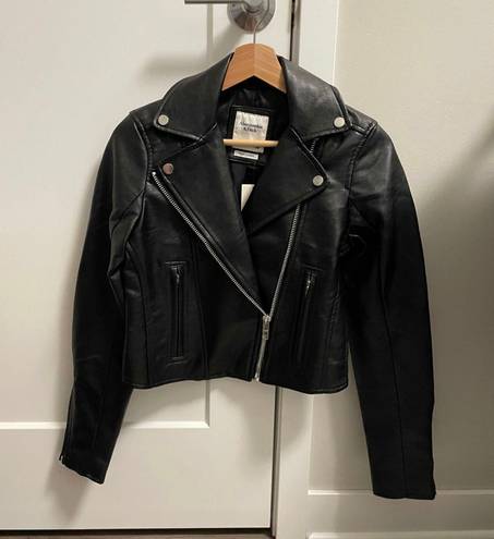 Abercrombie & Fitch Aberocrombie Vegan Leather Jacket