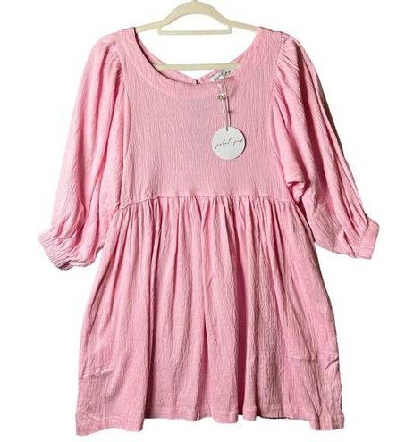 Petal and Pup  Dress 2 Pink Ermias Long Balloon Sleeve Mini Smock Dress NEW