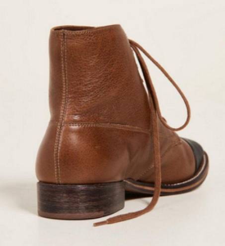 The Great 💕💕 The Cap Toe Boxcar Boot ~ Hickory Brown/Black 10 NWT