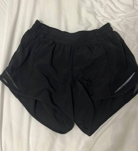 Lululemon Black Hotty Hot Shorts 4”