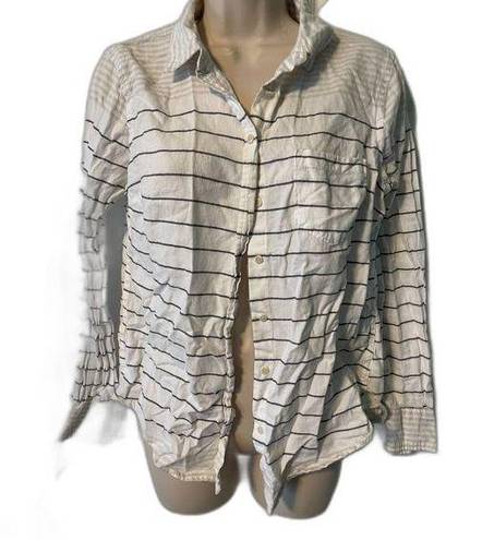 Merona Women's  Striped Button-Down Shirt M