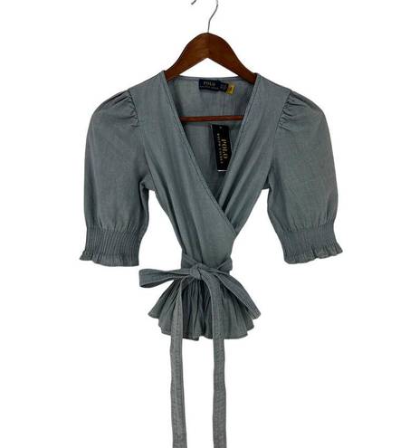 Polo  Ralph Lauren Cotton Chambray Wrap Top