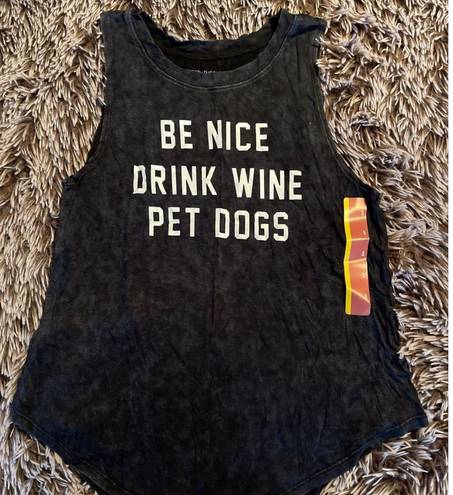 Grayson Threads Small  “Be Nice Drink Wine Pet Dogs” Graphic Tank Top 