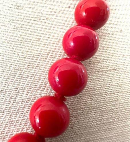 Monet  red  beaded vintage necklace