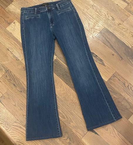 Banana Republic Wide Flare Leg Blue Denim Jeans Size 30