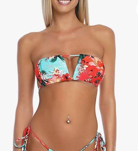 Relleciga Women’s Multiway Scrunched Cup Bandeau Bikini Top