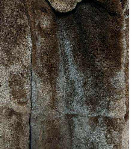 Keska German Womens Fur Coat Brown Authentic Small