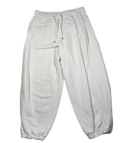 Lululemon  Women's 14 White Relaxed Fit Ultra High Rise French Terry Joggers