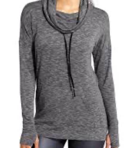 Athleta  Studio Cowl Sweatshirt Charcoal Heather Women’s Size M