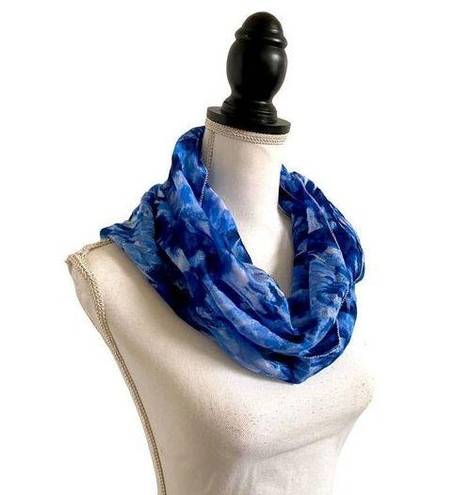 infinity Tie Dye Print Blue & White  Style Fashion Scarf OSFM