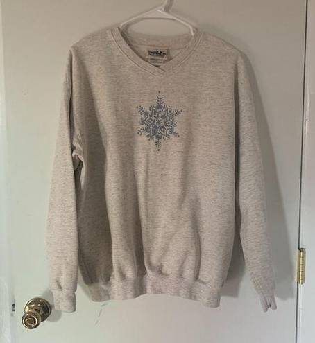 Northern Reflections Vintage  Snowflake Crewneck Sweatshirt M - Granny Oversized