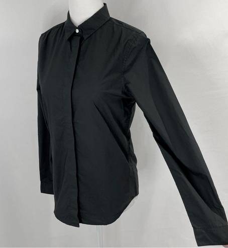 Everlane New  Cotton Poplin Button Down Shirt Black Size XS