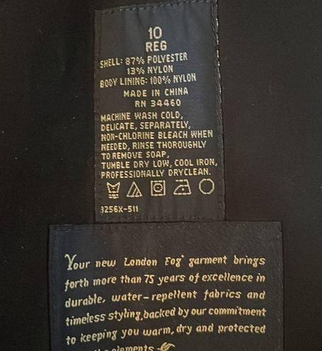 London Fog Vintage  Black Trench Coat