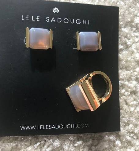 Lele Sadoughi NWOT  set of earrings and ring set