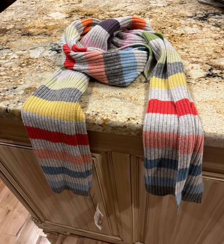 Etcetera Mindy Scarf Angora Lambswool Nylon Viscose Cashmere Cozy Striped New