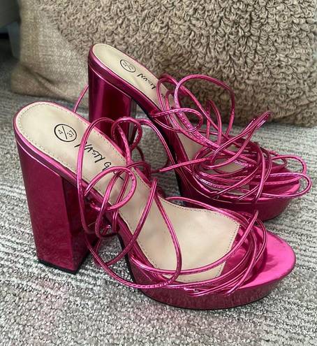 Nasty Gal Pink Platform Heels