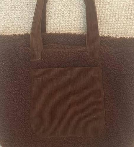 American Eagle  tote bag brown Sherpa.