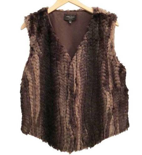 Romeo + Juliet Couture  Faux Fur Vest Brown Large