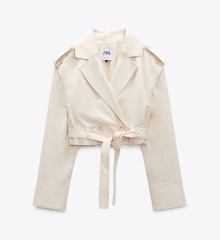 ZARA cropped Bomber jacket Vest coat convertible trench casual style