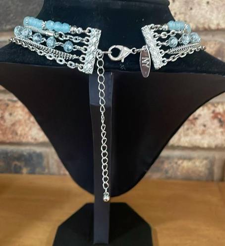 Krass&co NY &  Light Blue and silver 5 strand necklace