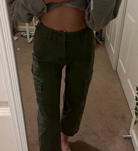 Hollister olive green cargo pants