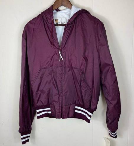 NWT 80s Vintage Zip Up Sweatshirt / Windbreaker Size 44 Red Size L