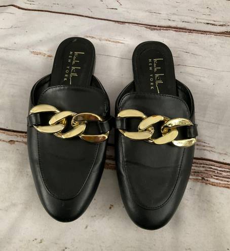 Nicole Miller FAUX LEATHER APPLIE MULES