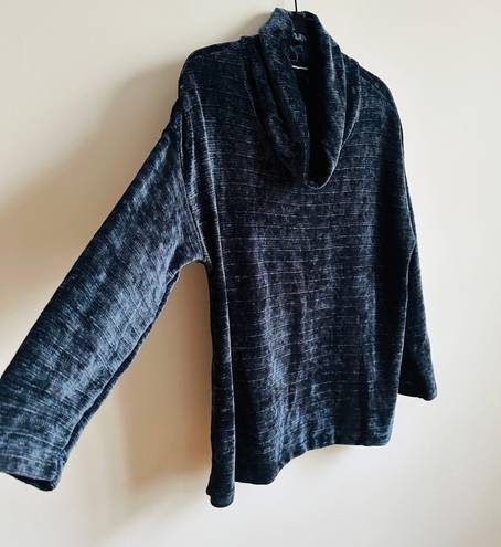 J.Jill ★ Women’s Cowl neck Velvet looking Sweater - Navy Blue ★