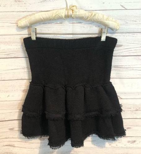 ZARA NWT  Heavy Mini Black Skirt