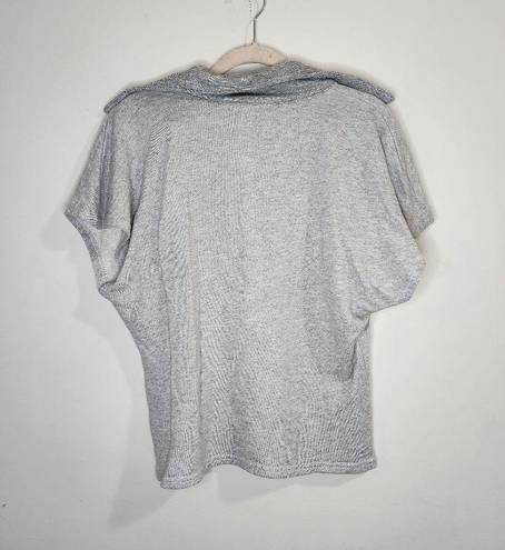 n:philanthropy NWT  Grey Collared Women Small Oversized Casual Lotty Top