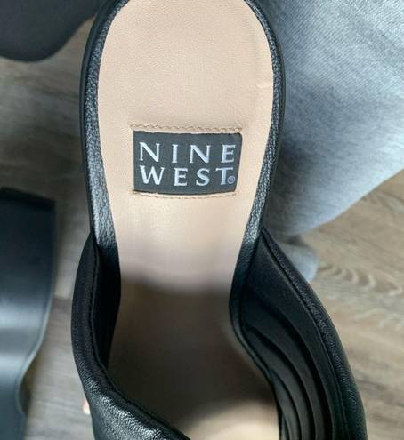 Nine West  Millie Black Platform Mules 40th Anniversary 9.5