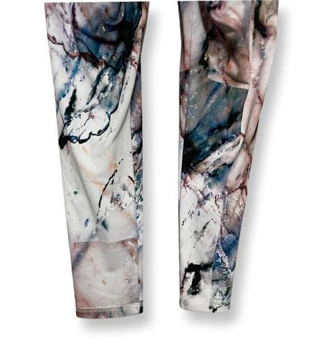 Strut this  Womens Cropped Leggings Multicolor Tie Dye Stretch USA S