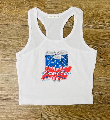 Ameri Can Cropped Tank White Size M